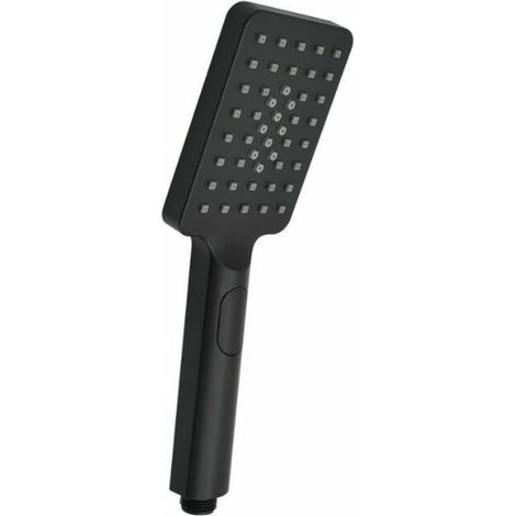Pomme de douche carrée pressurisée noire (1/5)