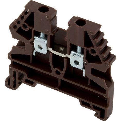 Borne de jonction à vis 2,5mm² - pas 5mm - marron - IMO (1/2)