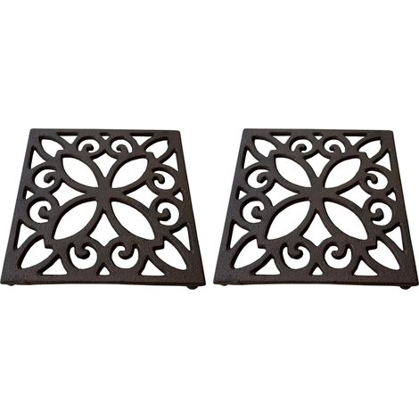 Cast Iron Square Table Trivet (Pack of 2) (1/5)