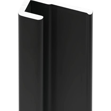 Profilé de finition pour panneau mural de douche, DécoDesign, Schulte, Noir, 255 cm