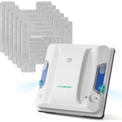 HAUSHOF 6 Chiffons Microfibre pour Robot Lave-Vitres HH25014A Lavables et Réutilisables, Fixation Auto-Agrippante, Nettoyage des Fenêtres et Surfaces en Verre (1/5)