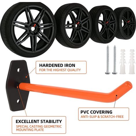 4x Autoreifen Wand Halter Haltebügel Reifen Felgen Haken Baum Regal Halterung (1/5)