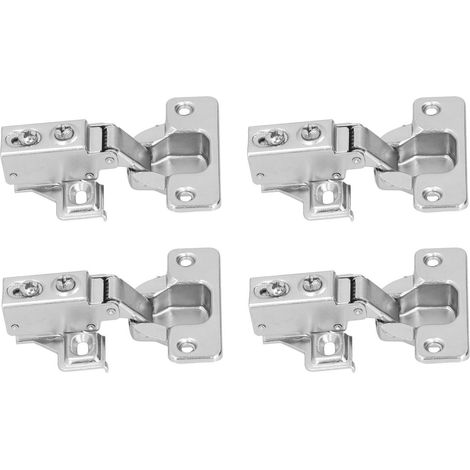Un jeu contient 4 charnières de porte avec vis, charnières à 105 degrés avec amortisseurs hydrauliques américains pour placards et armoires. (1/5)