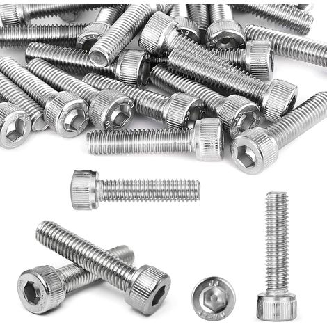40 Pièces M5x25mm Vis Cylindriques Inox À Six Pans Creux (1/5)