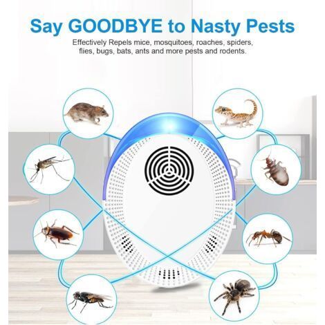 BUNTHAUS Ultrasonic Pest Repeller, Electronic Mouse Repellent, Indoor Silent Rat Deterrent Plug In, Pest Control for Mice, Ants, Spider, Rodent, Fly, Mosquitoes, Harmless to Humans & Pets (1/4)