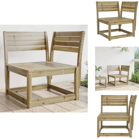 Canapé d'angle de jardin a73x73x78 cm bois de pin imprégné - Canapé De Jardin - Mobilier De Jardin - Canapé Extérieur - Meubles De Jardin - Ensemble Salon De Jardin (1/5)