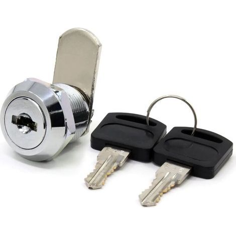 Serratura a camma per cassetti e armadietti ZOLGINAH da 16 mm in acciaio inox, serratura di sicurezza per cassette postali con chiavi abbinate. (1/5)