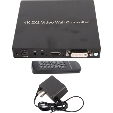 2x2 Joncteur TV 4K 1 Entrée 4 Sorties Rotatif à 180° Contrôleur de Mur Vidéo pour Téléviseur 100‑240V Prise US (1/5)