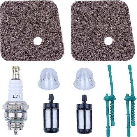 Kit de Filtre à Air et à Carburant pour STIHL FS38 FS45 FS55 FS45C FS55R HS45 Etc, Filtres Air + Filtres Carburant + Ligne de Carburant + Pompe Amorçage + Bougie Pièces 9 en 1 (1/5)