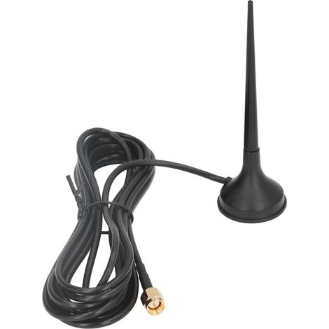 Antenne GSM 5dbi Gain Polarisation Verticale Omnidirectionnelle Étanche Tête Mâle SMA avec Base Magnétique pour Routeur Réseau Sans Fil 700 à 2700MHz (1/5)