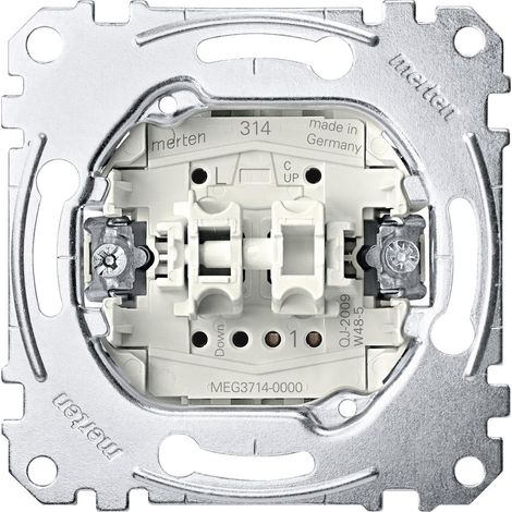 Interrupteur merten meg3714-0000 10 A 250 V acier inoxydable