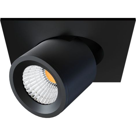 Nano Oxo SQ Faretto LED da incasso 4W 45º CCT Switch 2700K/3200K/4000K Nero Opaco - Orientabile e Versatile - Beneito & Faure
