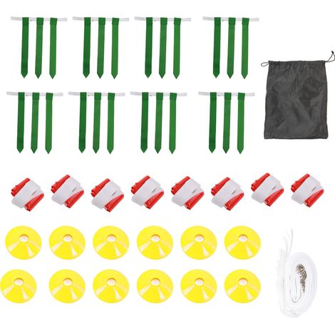 Set de flag football avec ceintures et fanions rouge et vert pour enfants, adolescents et adultes, entraînement intérieur et extérieur (1/5)