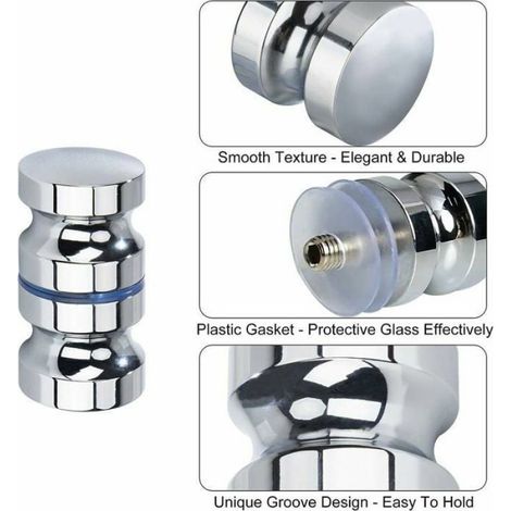 Bouton de porte de douche en aluminium poigne ronde pour porte en verre coulissante HOUSSE DE CANAPE (1/5)