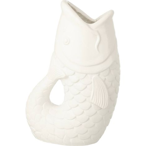 Cache pot poisson blanc pour extérieur - Blanc (1/3)
