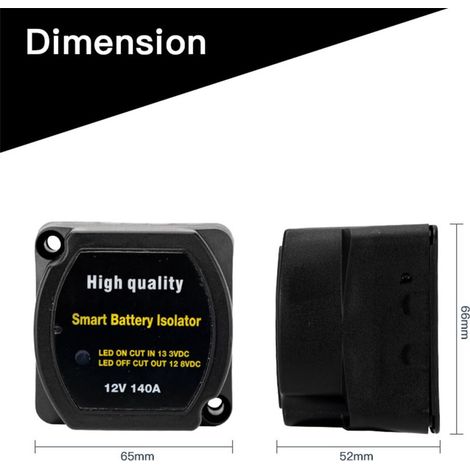 RV Intelligent Dual Battery Isolator 12V 140A Dual Battery Relay VSR Controller Power Charger (1/4)