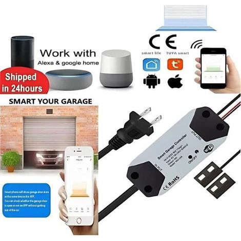 Ouvre porte de garage intelligent HD4K - Basculante - Compatible Alexa, Echo, Google Home