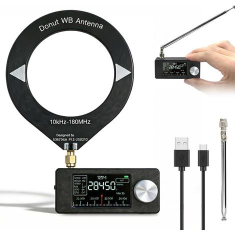 1 Récepteur Radio, Écran IPS 1,9 Pouces, Puce DSP Si4732, Antenne Télescopique, Bande 0,5-108 MHz (1/5)