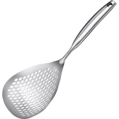 Filtre à fentes en acier inoxydable Skimmer Skimmer, maillage friteuse à friteuse à frire à la cuillère de cuisson à colonne de cuisson, outils de cuisine (Color : B)-Ensoleillé (1/5)