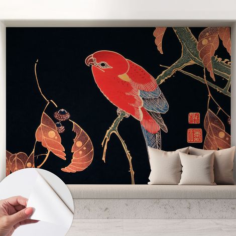 Fotomurale adesivo stickers - per camera da letto - per corridoio - decorazione casa moderna Uccello esotico 208x146 cm (1/5)