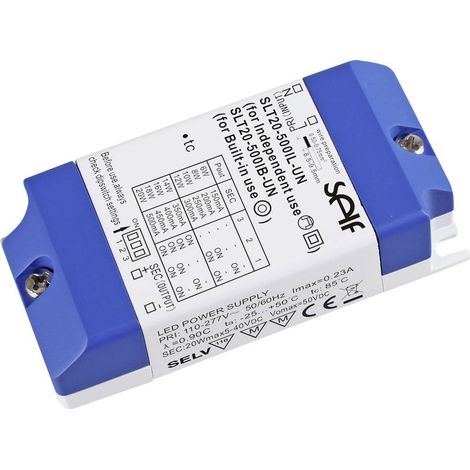 Self Electronics SLT20-500IL-UN Driver per LED Corrente costante 20 W 150 - 500 mA 2.0 - 42.0 V/DC adatto per mobili, n (1/2)