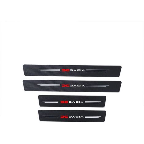 (4 PIÈCES NEUVES POUR DACIA) Bandes de protection anti-rayures pour seuils de porte et de coffre de voiture,logo DACIA,Duster,Spring,Logan,Sandero,Jogger,Lodgy,Dokker (1/3)