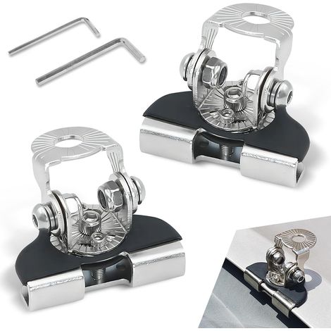 (Argent) 2 supports de montage pour barre lumineuse LED de voiture,supports de feux de fossé réglables mentalement,support de fixation non destructif,support de montage universel pour feu de travail L (1/5)