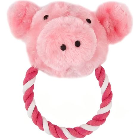 Peluche cochon pour chiens, avec remontoir et effets sonores (1/2)