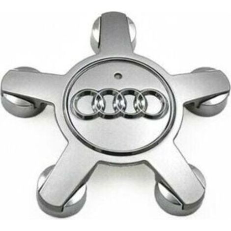 Satz mit 4 Radkappen mit Emblem 4f0601165 N, für 135 mm Audi-Felgen (silber) (1/5)
