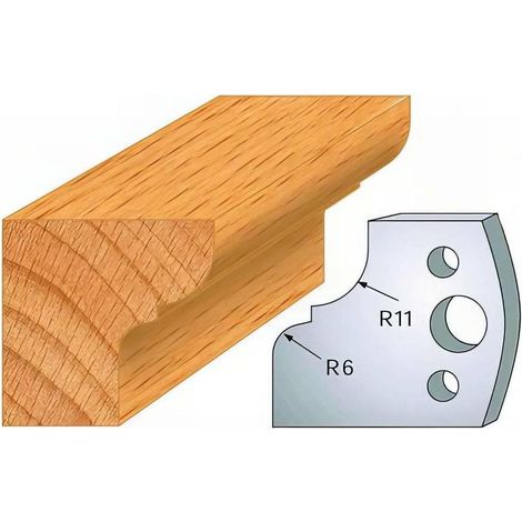 Jeu de 2 Fers Profilés Acier HT 40 x 4 mm - N°112 Corniche - Outil de menuiserie - Diamwood (1/2)