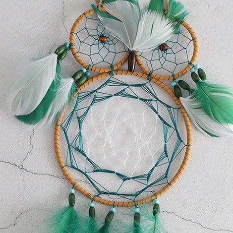 Attrape-rêves en macramé pour chambre à coucher, à pompon, décoration murale, attrape-rêves faits main (1/4)