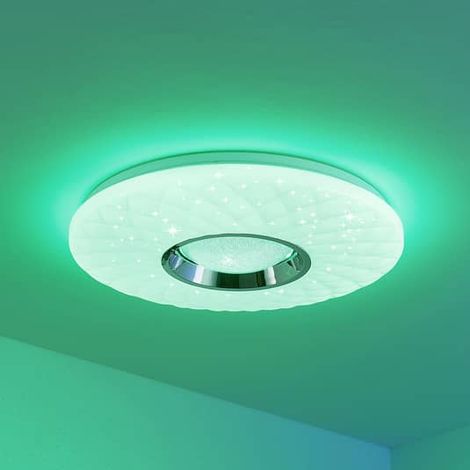 [NEUWERTIG] B-Ware Lindby Illaria Led Deckenlampe Deckenlampe Leuchte Lampe Rgbw Smart 49cm 48 W
