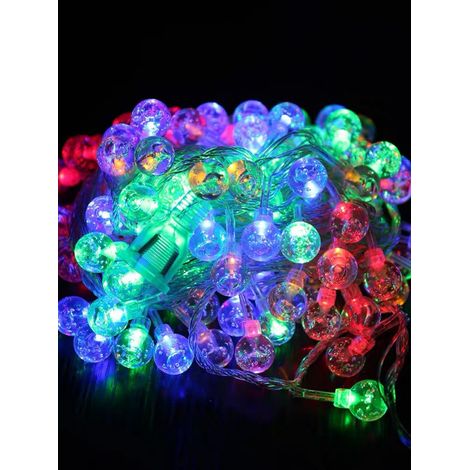 Guirlande lumineuse extérieure de jardin pour Noël, boule à bulles 2,4 cm lumière multicolore, décoration festive H5 (1/5)