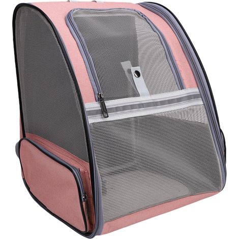 Haustierrucksack mit atmungsaktivem Design (Pink) (1/5)