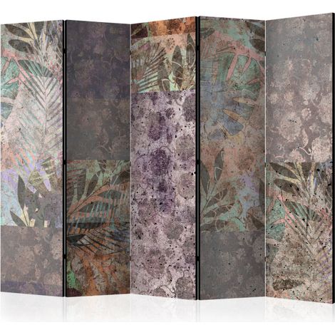 Paravent 5 Volets "Concrete Garden" 172x225cm (1/2)