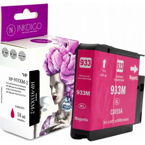 Inchiostro Inkdigo 933XL compatibile con la stampante HP OfficeJet 6100e-Printer 7510WF, certificato TÜV. (1/5)