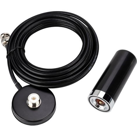 Antenne VHF/UHF Double Bande Magnétique pour Voiture avec Connecteur BNC Mâle (1/5)