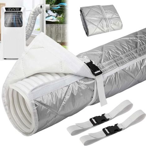 Funda acondicionado (150 x 58 mangueras escape acondicionado portátiles 5 6 pulgadas (aprox. 13 15 ajustable impermeable, 150 x 58 cm, 15 cm (1/5)