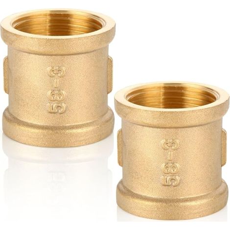 Raccord en Laiton 1 Pouce Double Nipple 2 Pièces (1/5)