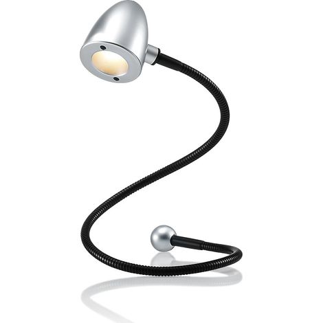 Hansa, Lampe à diodes et USB SNAKE, hauteur 350 mm, argent