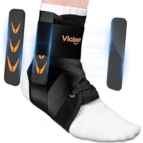 Cheville de soutien, attelle de cheville homme et femme, lacets élastiques ajustables, support de cheville à lacets, basket, course, gym, post-opératoire, s’adapte dans les chaussures, taille S (1/5)