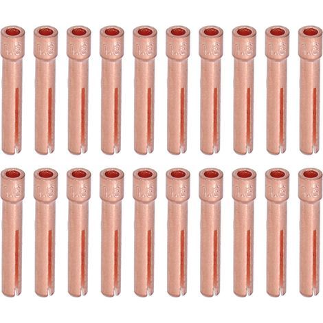 20 pièces pince TIG électrode de tungstène à Orifice de 1.6mm pour accessoires de torche de soudage QQ150 WP-9F (1/5)