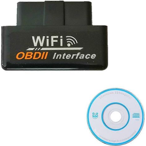 Outil de diagnostic automobile ELM 327 V1.5 OBDII, lecteur de codes, scanner Wi-Fi universel 12 V (1/5)