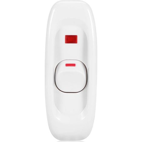 AC 250 V 10HAS in line operation/off lamp of desk cord cable switch with indicator LED white (1/5)