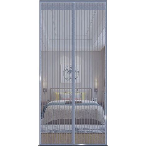 [NEVER USED] Screen Doors Curtains, Full Frame Hook and Loop Heavy Duty Fiberglass Mesh Net Magnetic Screen Door Screen Doors with Magnets (Color : Gray, Size : 80x200cm(31x79 inch))