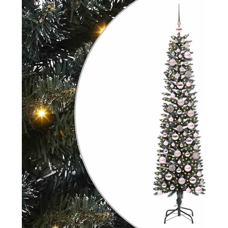 Sapin de Noël，Arbre de Noël artificiel avec 300 LED Vert 50.5 x 50.5 x 180 cm CFW37319 (1/5)