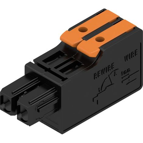Boîtier pour connecteur CI Femelle, 2 contacts 1 rang , pas 5mm ( Prix pour Paquet de 6 )