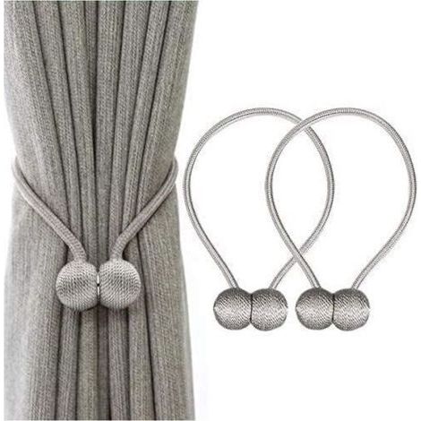 YMYNY Lot de 2 attaches de rideaux magnétiques, clip de rideau, boucle de support tressée pour la maison et le bureau