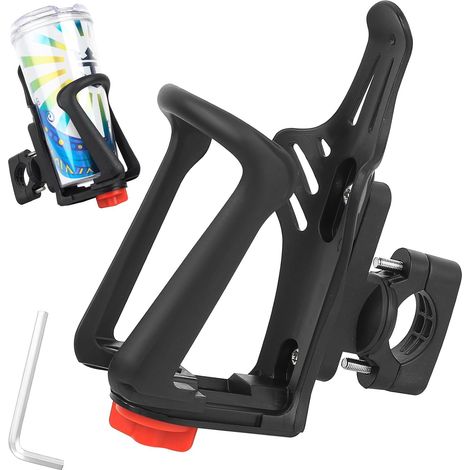 Porte Gobelet Poussette, Porte-bidon pour vélo, Porte-Bouteille de Vélos réglable de 48 à 71 mm pour Cadres de 20 à 35 mm pour Téléphone pour VTT, Voiture, UTV, trottinettes électriques (1/5)
