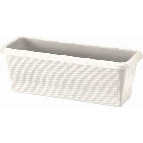 1PZ FIORIERA RETTANGOLARE PAGLIA NORMAL Col. Panna cm. 60x20x17,5 h